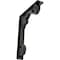 Ekena Millwork Fleur De Lis Wrought Iron Bracket, (Triple center brace), Antiqued Pewter 2"W x 10"D x 12"H BKTM02X10X12TFLAPW - alternate 1